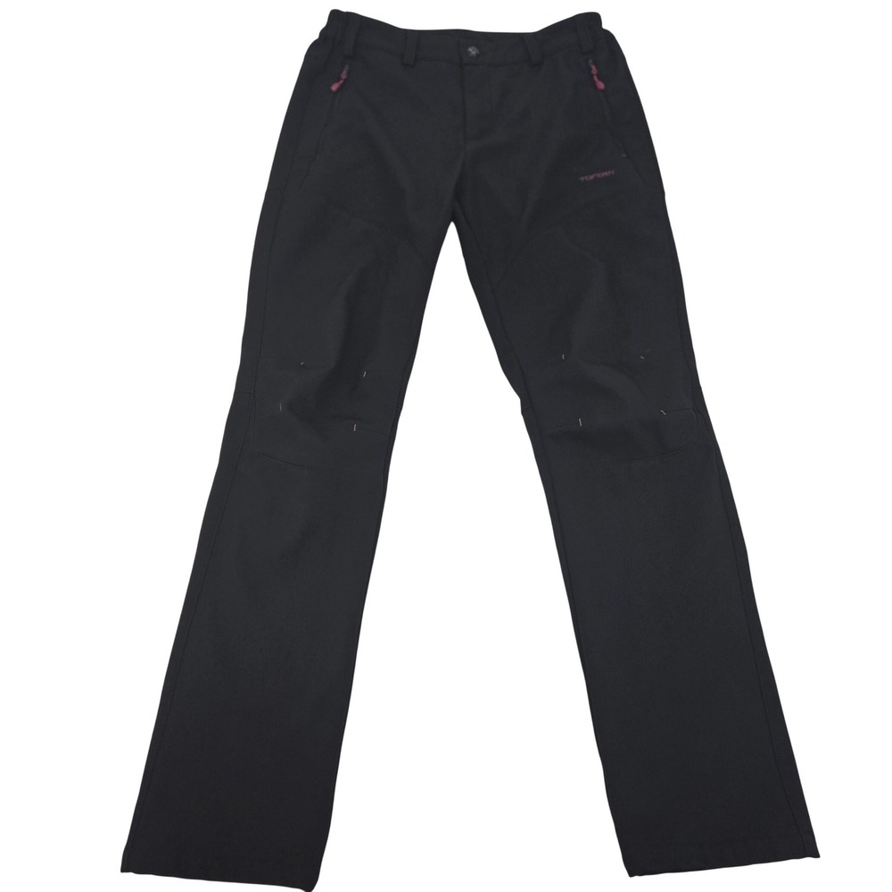 Tofern Softshell Hiking Pants Women's‎ Medium Black Fleece Lined Snow Ski Winter
